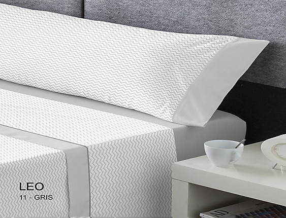 Catotex - Juego de cama franela D Art Leo color Gris