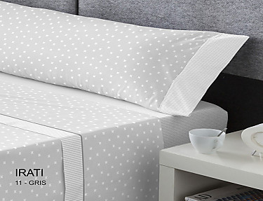 Catotex - Juego de cama franela D Art Irati color Gris