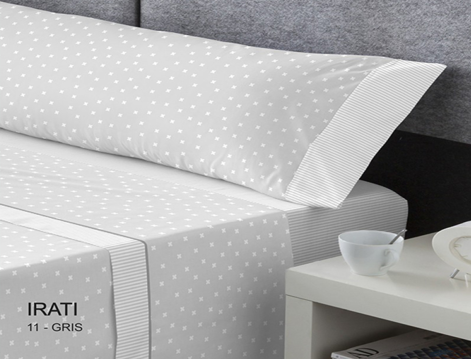 Catotex Juego de cama franela D Art Irati color Gris