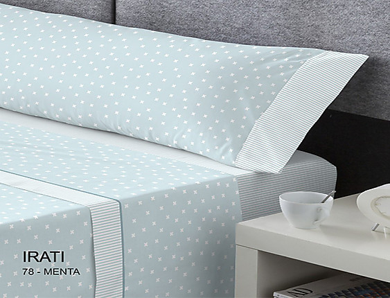 Catotex - Juego de cama franela D Art Irati color Verde Menta