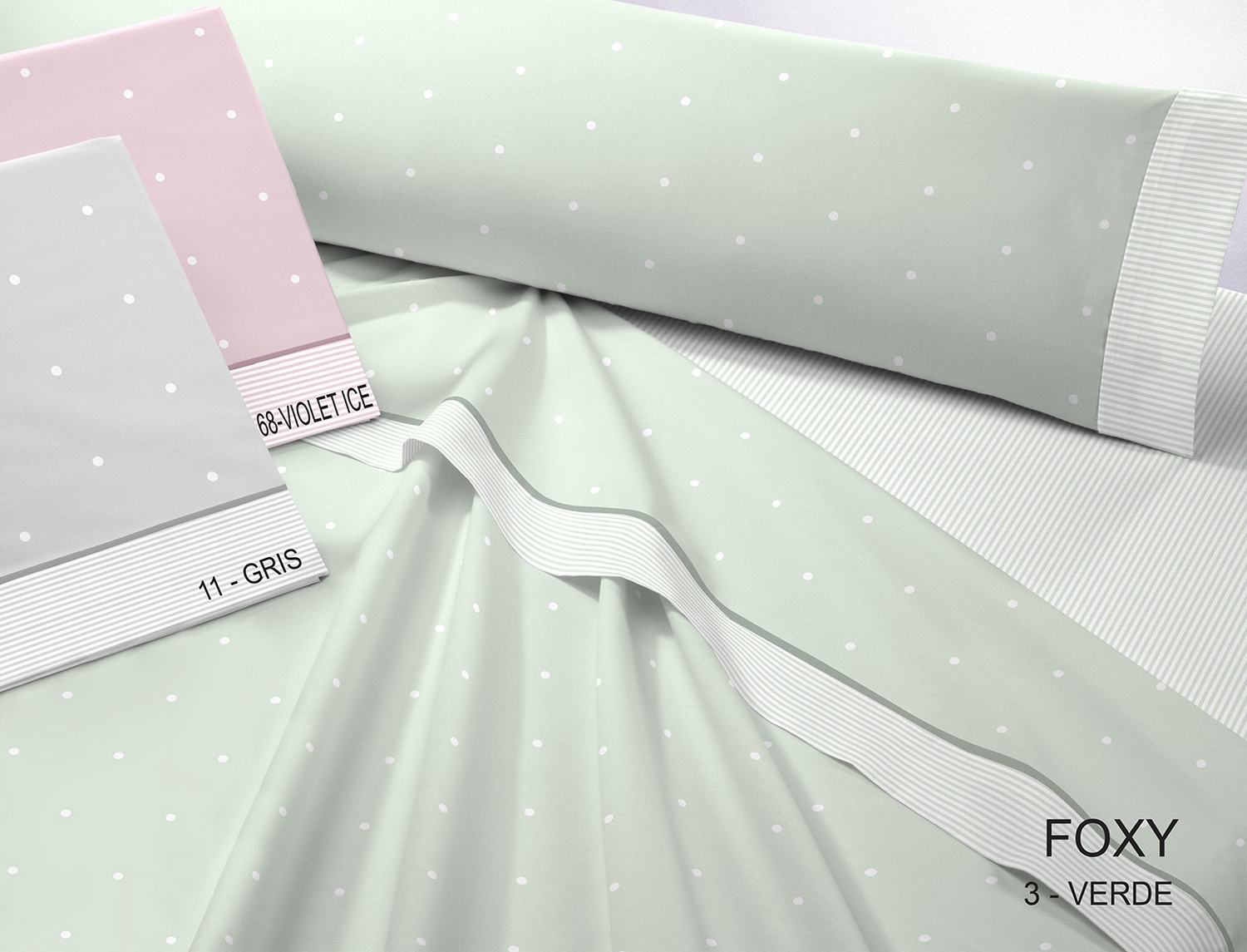 Catotex Juego de cama franela Foxy color Verde