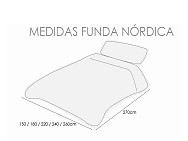 Funda nórdica 100% Algodón Badia Azul