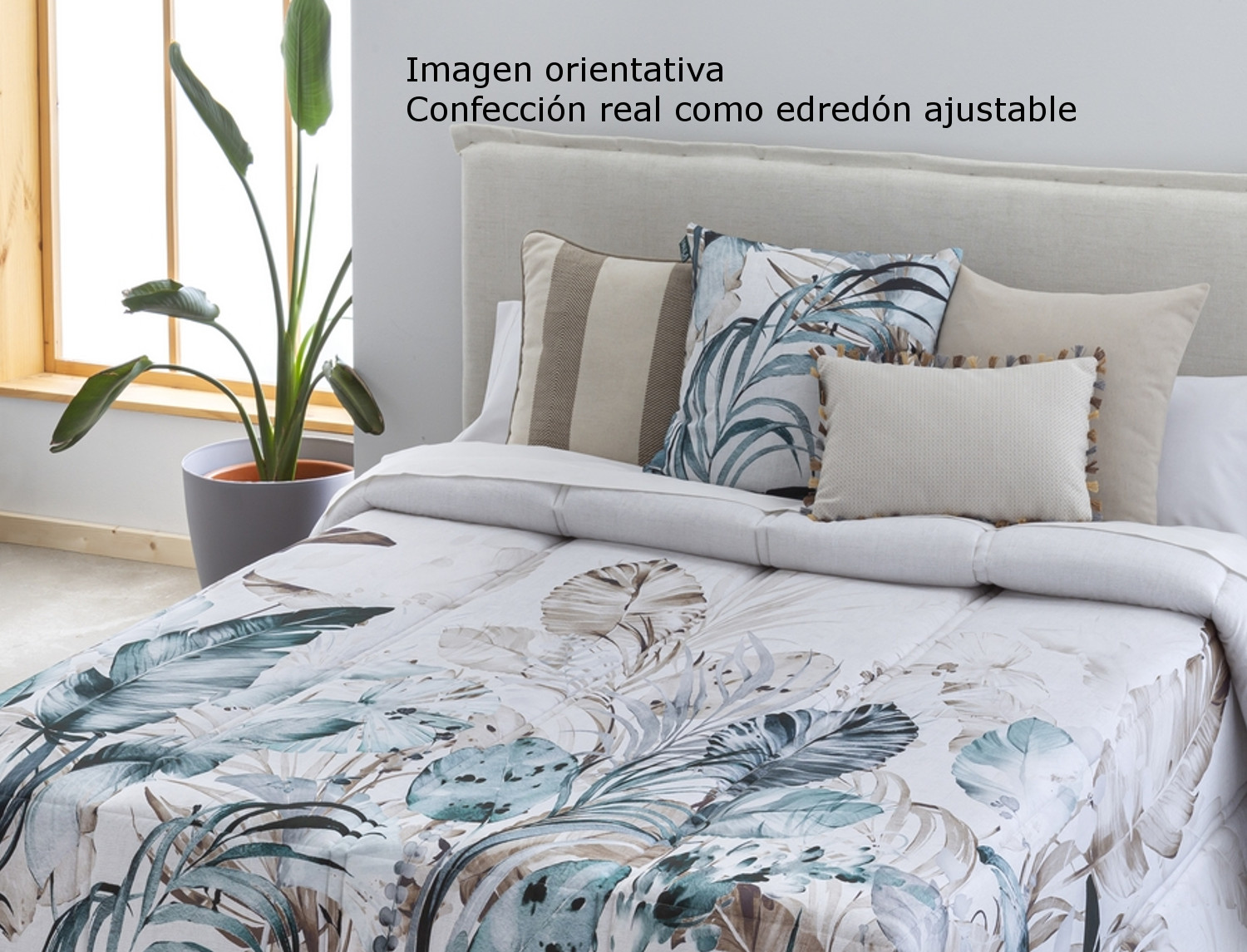 Confecciones Paula Edredón Ajustable 100% Algodón Olivella