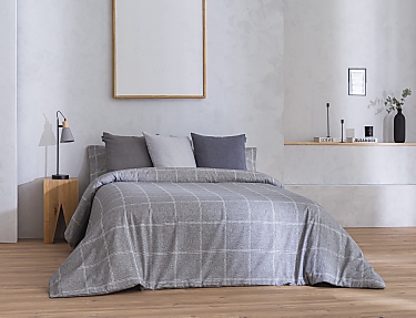 Confecciones Paula - Funda nórdica Punto Camiseta 100% Algodón Tamarit Gris Antracita