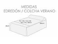 Colcha edredón Murcia con cojín incluído Gris