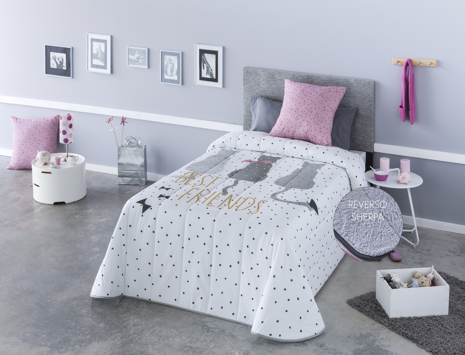 Confecciones Paula Edredón Sherpa Cat Multicolor