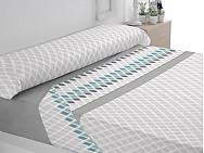 Juego de cama de invierno Coralina Arlequín color Gris precio especial hasta final de stock