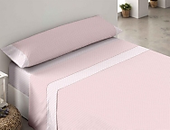 Juego de cama franela Alpha color Rosa