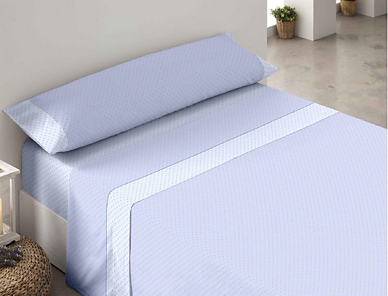 Trovador - Juego de cama franela Alpha color Azul precio especial hasta final de stock