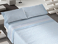 Juego de cama franela Lisboa color Azul  precio especial hasta final de stock