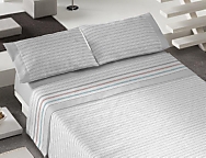 Juego de cama franela Lisboa color Gris precio especial hasta final de stock