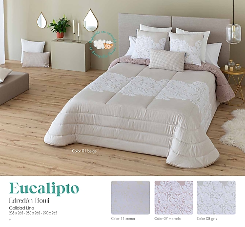Edredón sherpa jacquard Eucalipto (varios colores) con fundas de cojín