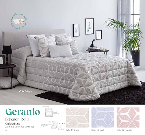 Edredón sherpa jacquard Geranio (varios colores) con fundas de cojín