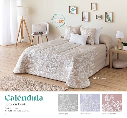 Edredón sherpa jacquard Caléndula (varios colores) con fundas de cojín