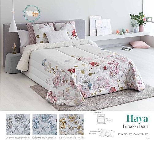 Edredón sherpa jacquard Haya (varios colores) con fundas de cojín