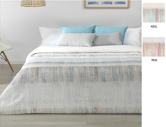 Cañete - Funda nórdica Nonna color Azul o Teja