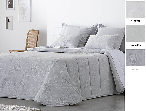 Cañete - Edredón o Conforter Vidi color Blanco, Natural o Plata