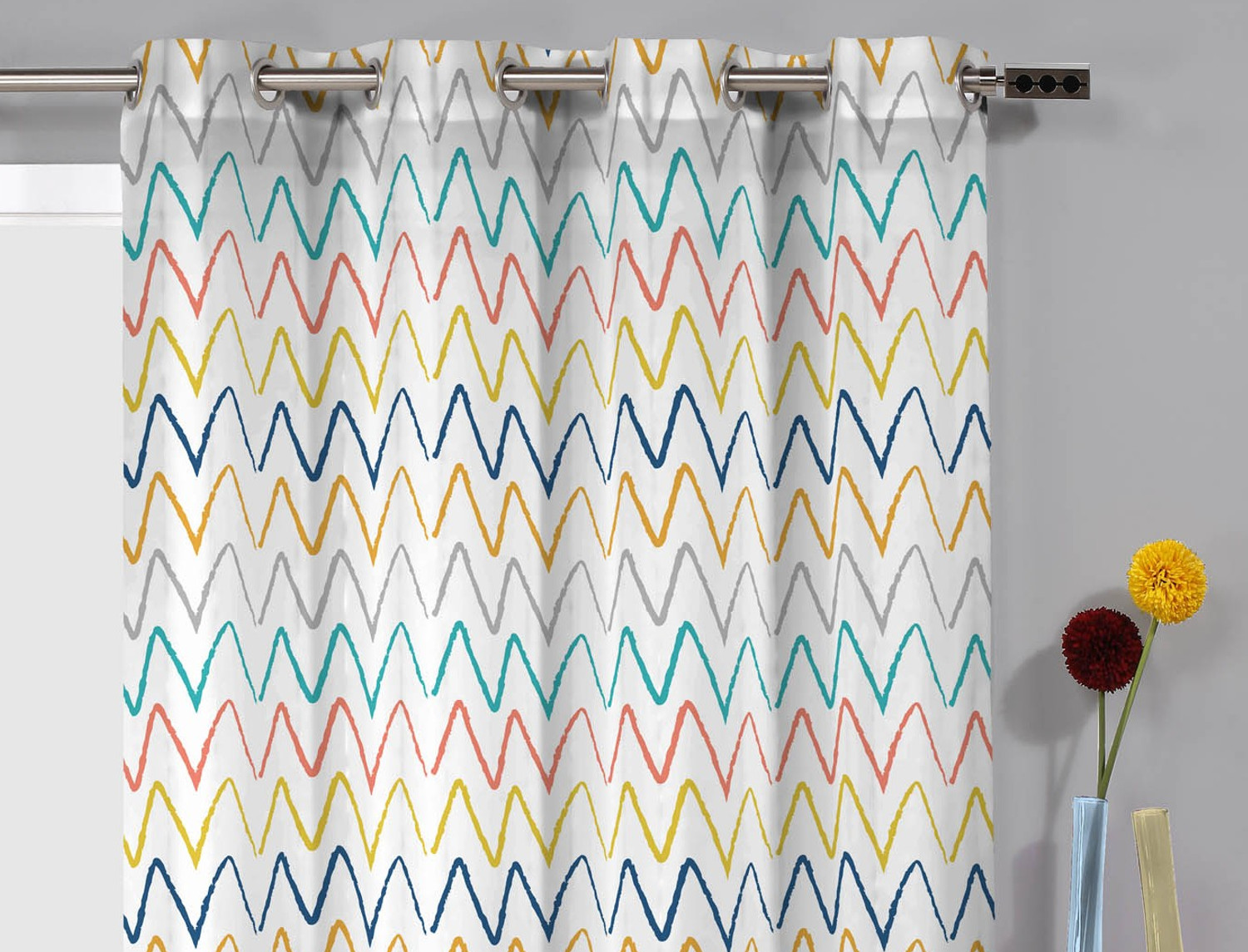 Cañete Cortina Visillo con ollaos Waina Lace