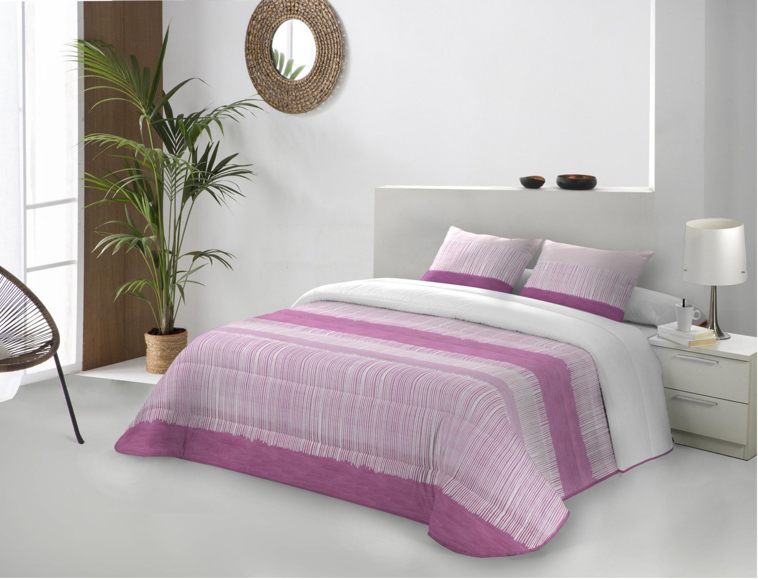 Edredón Conforter Nórdico Bali Rosa cama 180 - Centro Textil Hogar