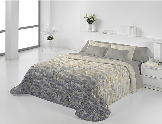Edredón Nórdico reversible Bimba color Gris cama de 180 - Centro Textil  Hogar