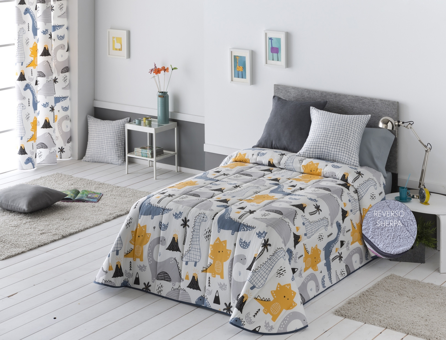 Confecciones Paula Edredón Sherpa Dinos