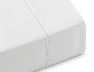 Juego de cama Estelia 100% algodón Telia percal 500 Hilos con festón blanco