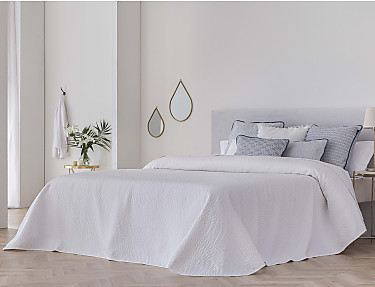 Confecciones Paula - Colcha Jacquard Isleta color Blanco