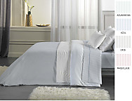 Funda nórdica Melia color Aguamarina, Azul, Gris o Maquillaje