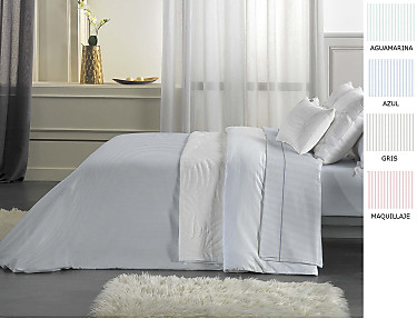 Cañete - Funda nórdica Melia color Aguamarina, Azul, Gris o Maquillaje