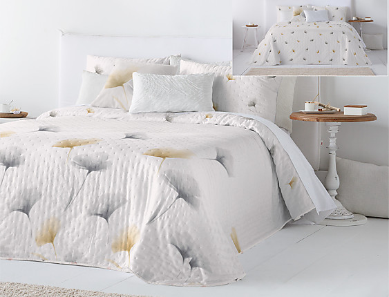 FunDeco - Bouti Reversible Claris color Mostaza con funda/s de cojín cama de 180 oferta