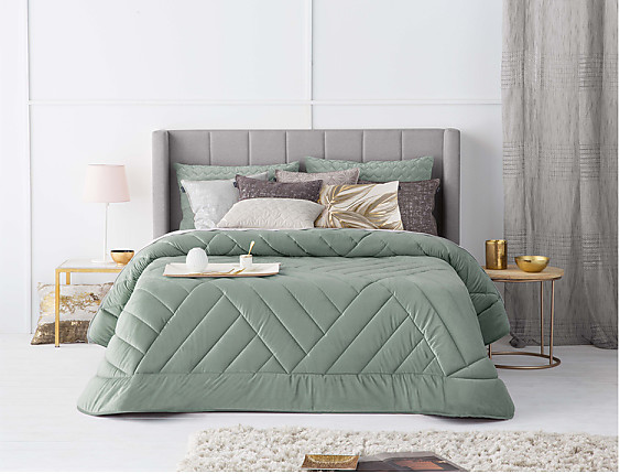 Antilo Textil - Edredón nórdico de terciopelo Dual color Verde
