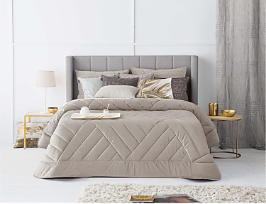 Antilo Textil Edredón nórdico de terciopelo Dual color Beige cama de 150 Oferta fin de Existencias