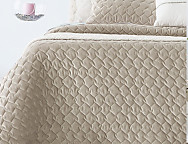 Edredón bouti de terciopelo Naroa color Beige