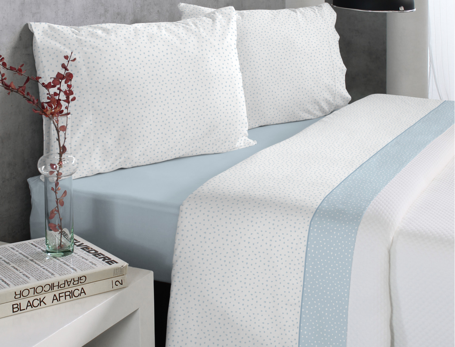 Reig Marti Juego de cama Enne color Azul Oferta últimas unidades