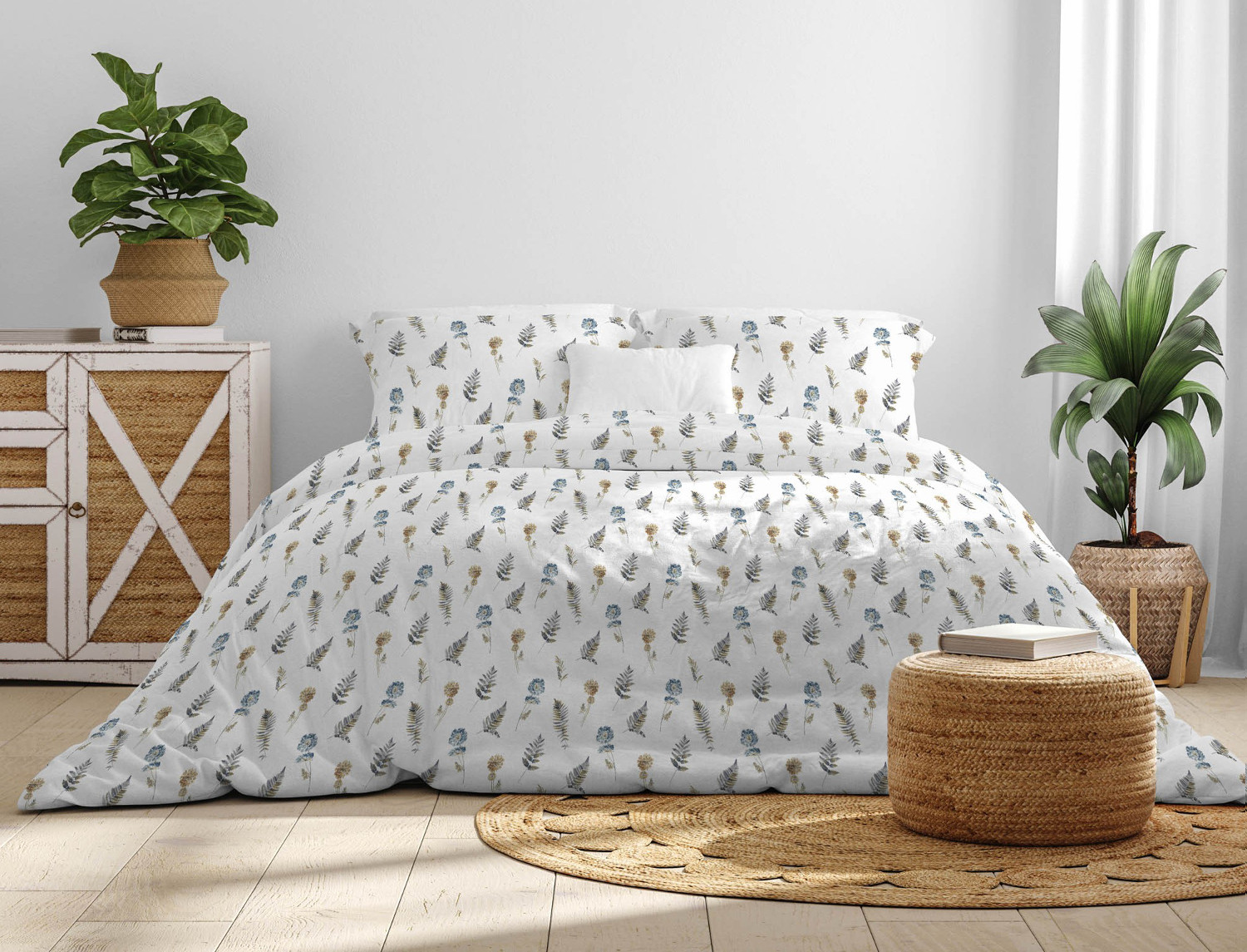 Cañete Funda nórdica Sina 100% algodón color Azul