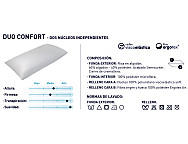 Almohada Duo Confort. Firmeza Media