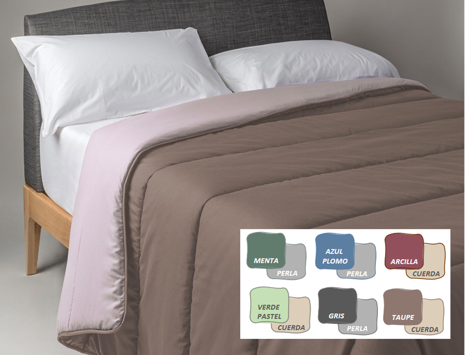 Velfont Edredón Reversible Nordi-Bicolor Denver 2024 largo 270