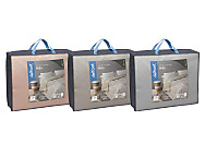 Edredón Reversible Nido color Beige, Gris Perla o Rosa