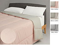 Edredón Reversible Nido color Beige, Gris Perla o Rosa
