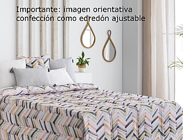 Confecciones Paula - Edredón Ajustable 100% Algodón Olesa