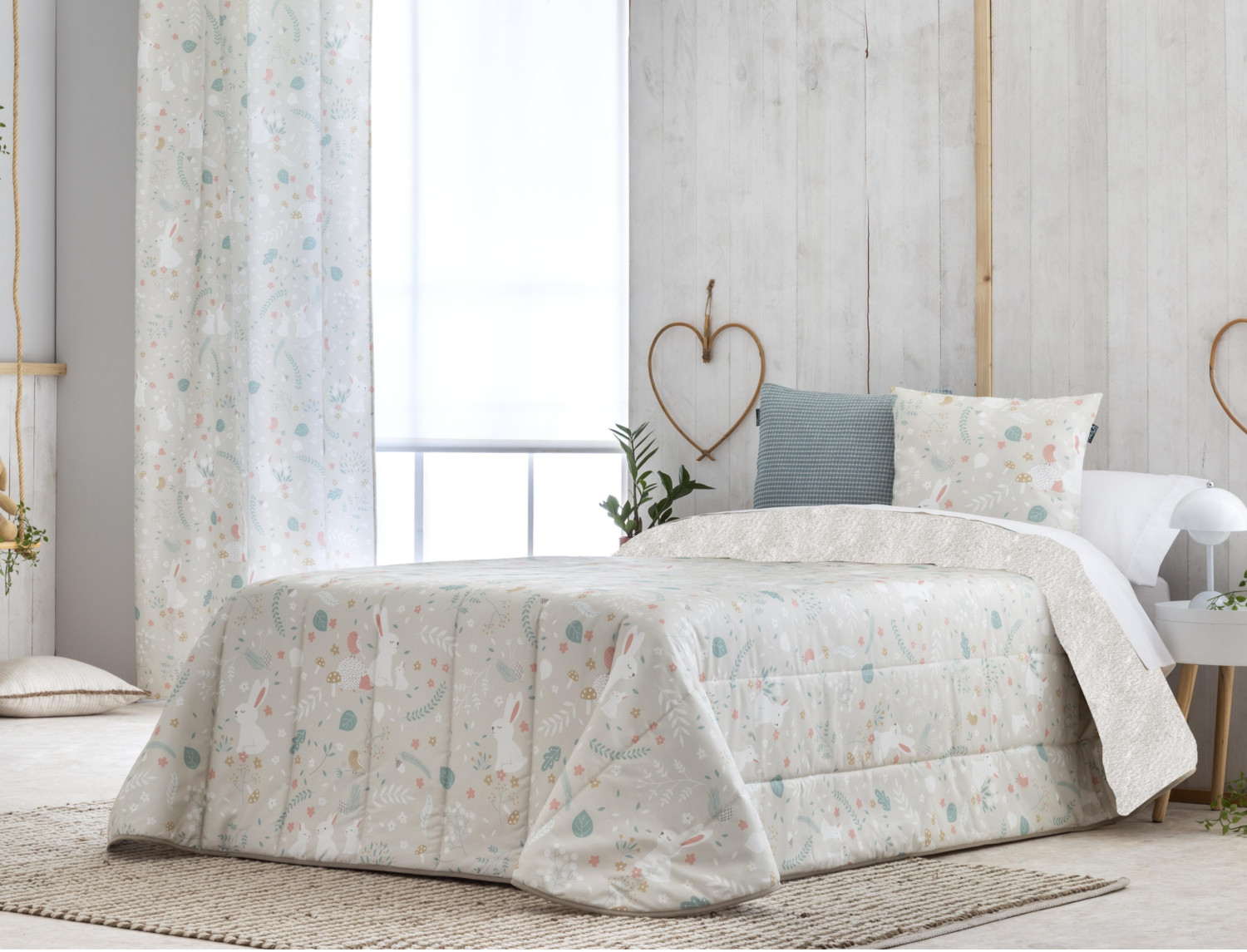 Confecciones Paula Edredón Sherpa Misty Beige