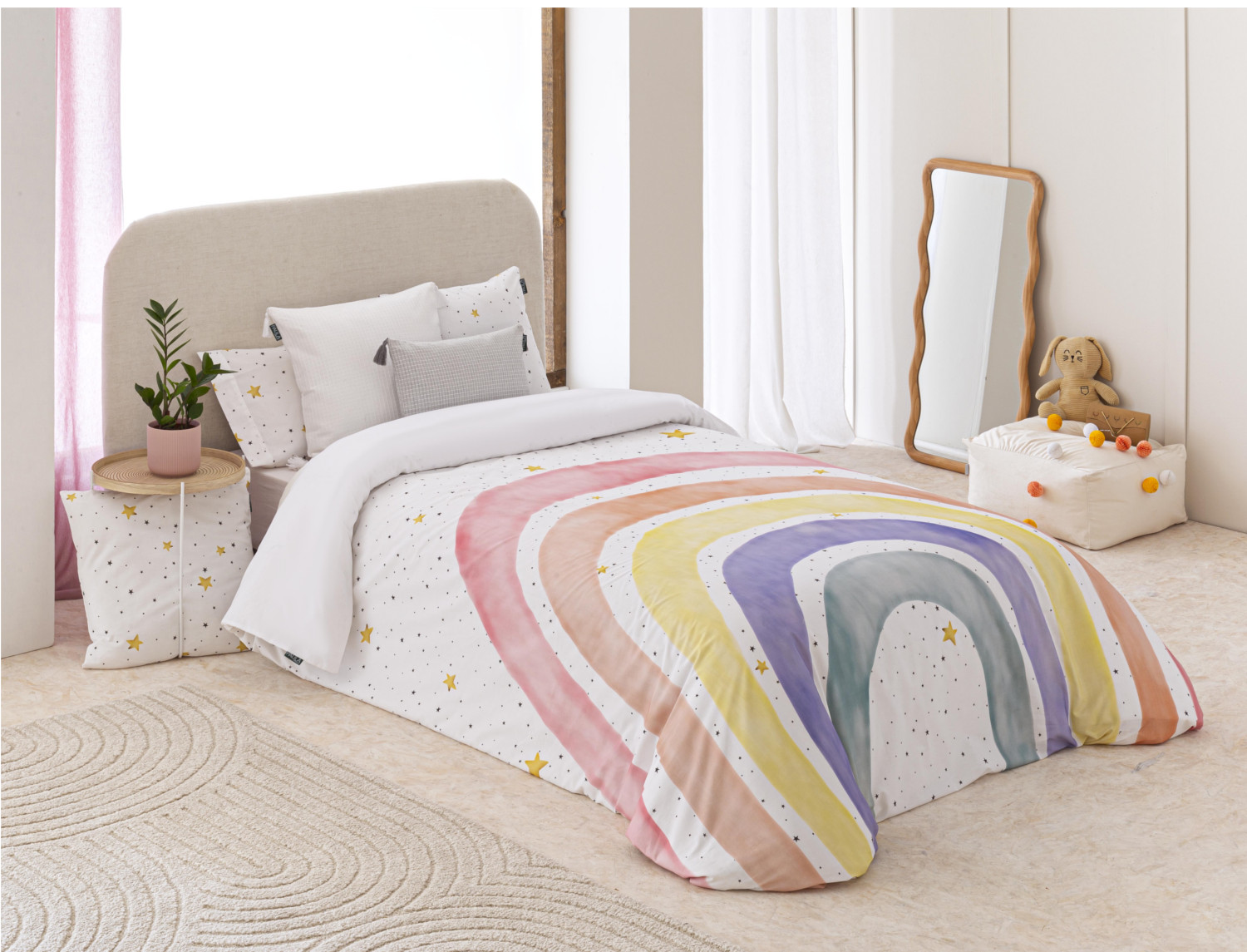 Confecciones Paula Funda nórdica 100% Algodón Rainbow Paula