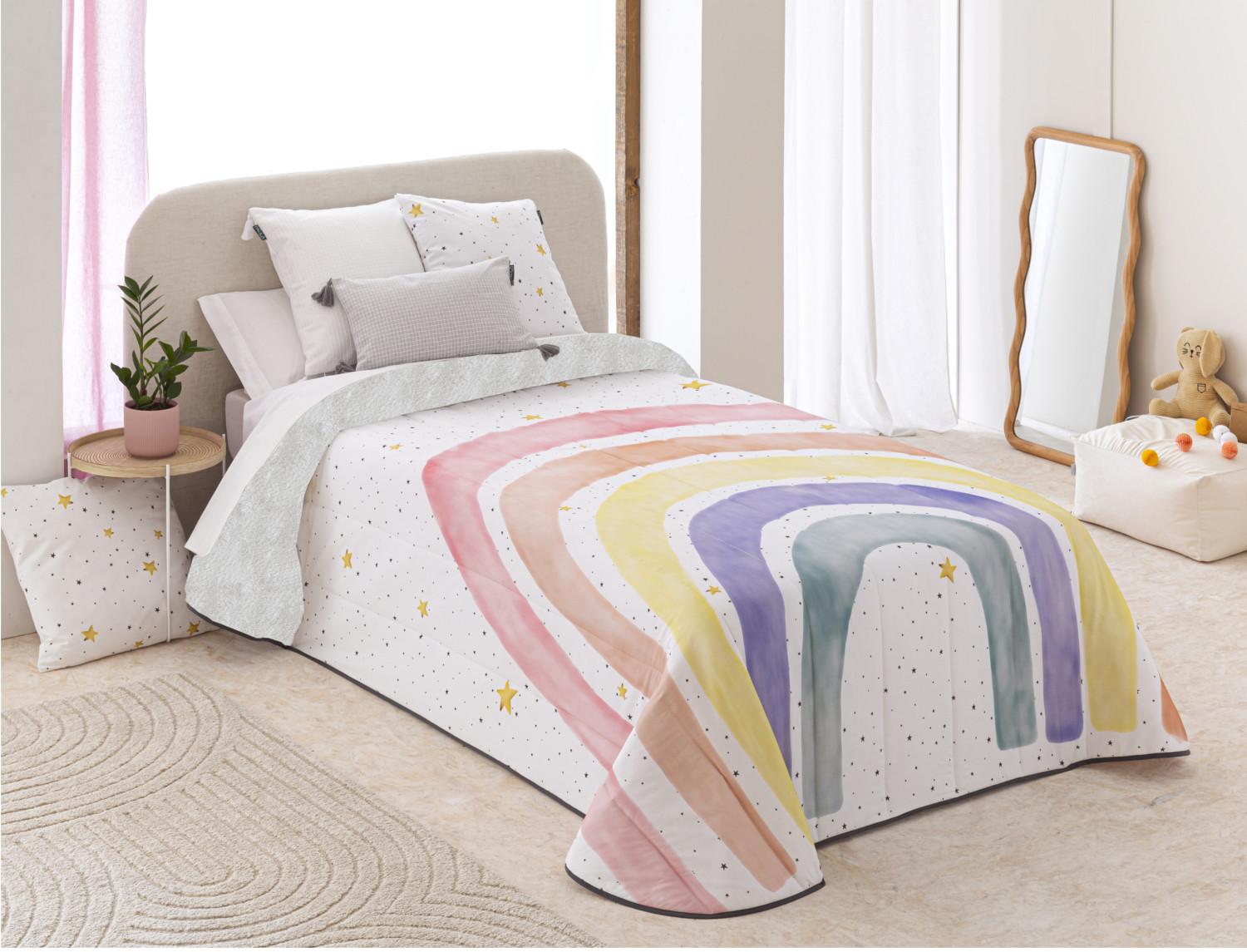 Confecciones Paula Edredón Sherpa Rainbow Paula