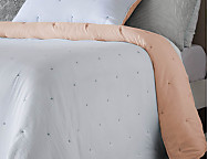 Edredón conforter reversible Polare color Nude con funda/s de cojín