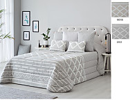 Edredón Sherpa Jacquard Parma con fundas de cojín color Beige o Gris