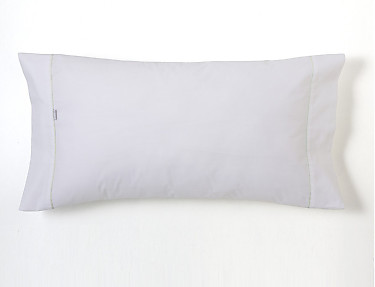 Estelia - Almohadón Estelia Combi 100% Algodón Telia Satén 600 Hilos color Blanco con bies hueso