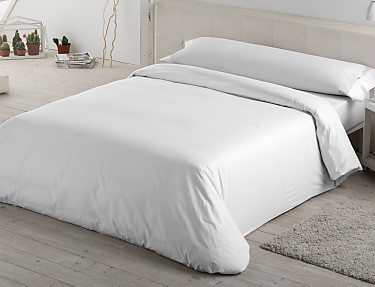 Estelia - Funda Nórdica Estelia Combi Telia 600 Hilos 100% Algodón Satén cierre con clips, color Blanco