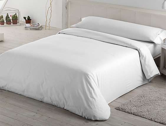 Estelia - Funda Nórdica Estelia Combi 100% Algodón Telia Satén 600 Hilos color Blanco