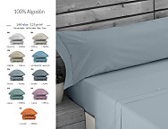 Juego de cama Estelia Liso Biés 100% algodón 144 hilos