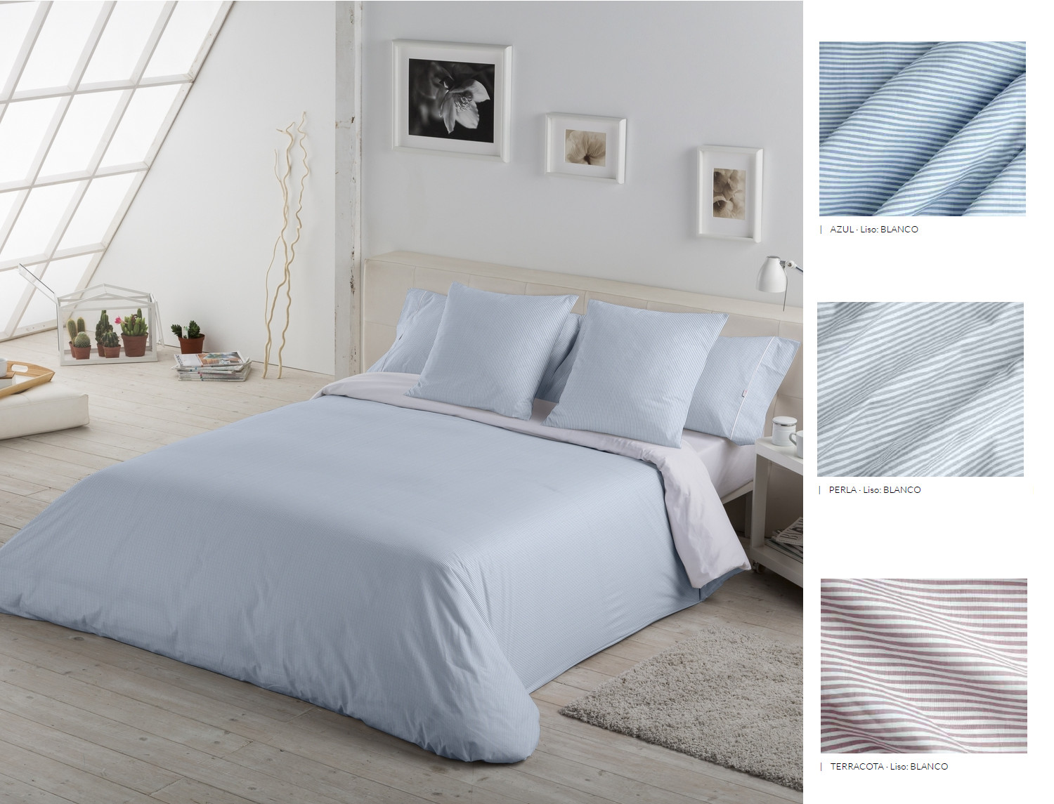 Estelia Funda nórdica Estelia Greta 100% algodón 200 Hilos (varios colores)